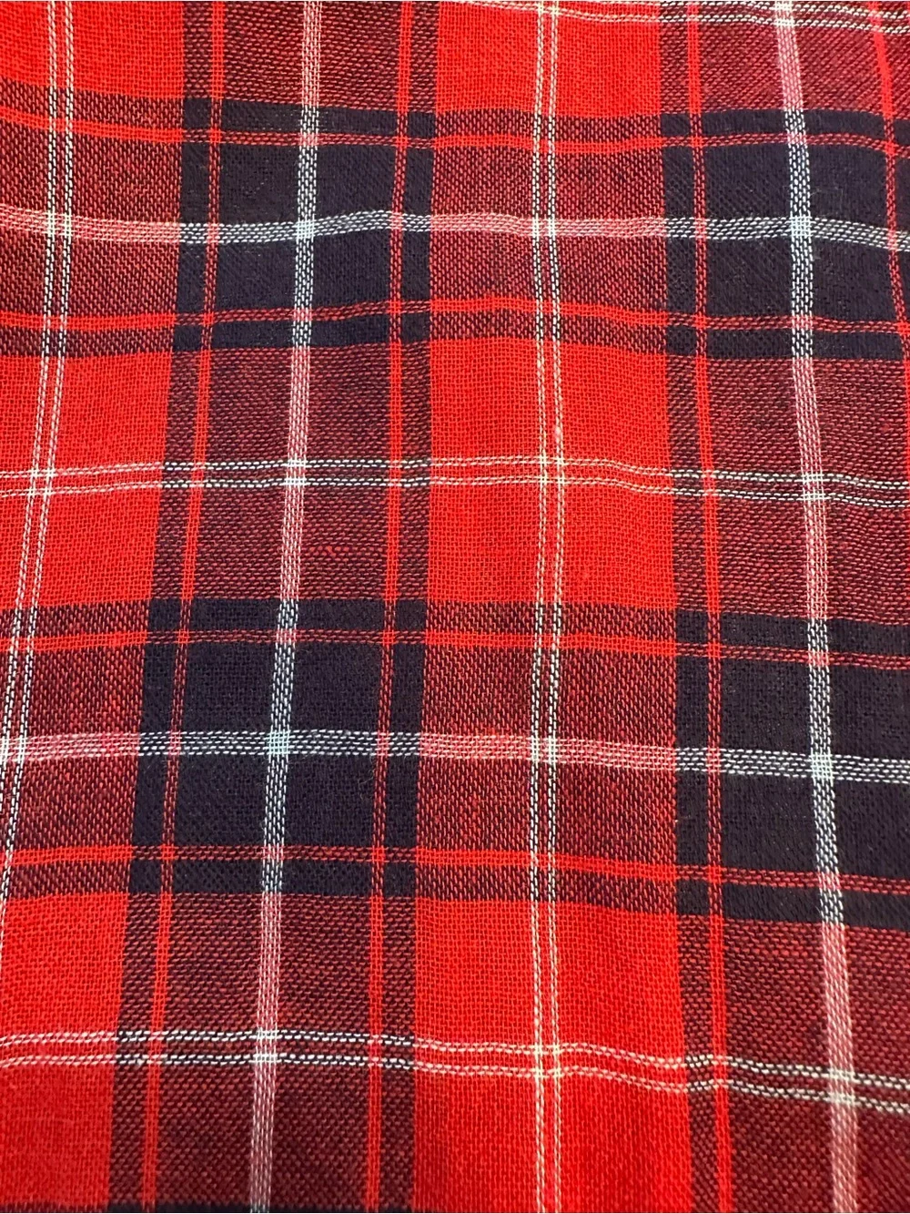 Banana Republic Red Plaid Button-Down Shirt